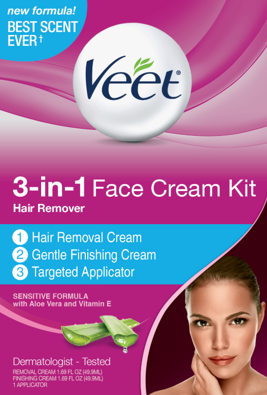 VEET® 3-in-1 Facial Hair Cream Kit - Gentle Finishing Cream